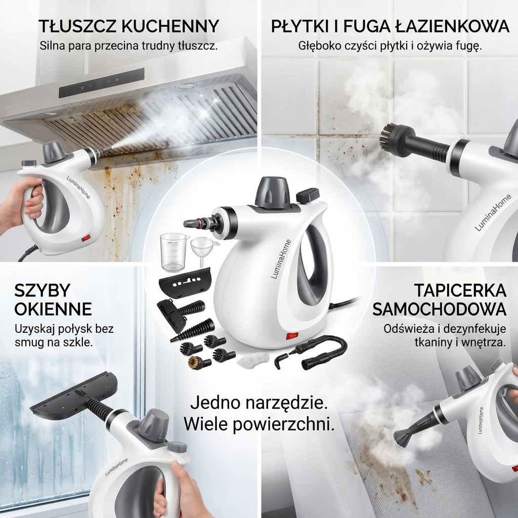 Wielofunkcyjna myjka parowa LuminaHome