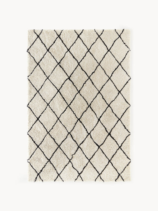Miękki dywan o wysokim włosiu Naima, ręcznie tkany, 200 x 300 cm
