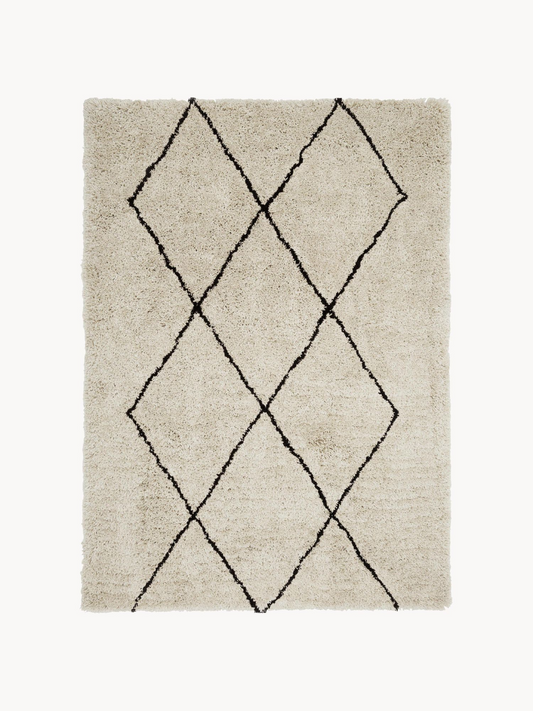 Puszysty dywan wysokowłosy Naima, ręcznie tkany, 160 x 230 cm